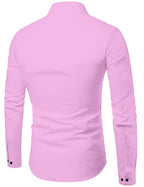 Bellstone Mens Solid Regular Fit Shirt (B-8200_Pink