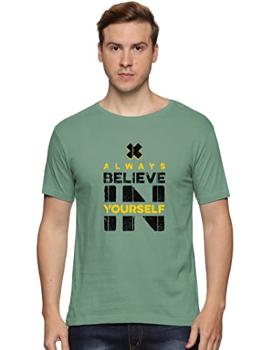 ADRO Believe in Yourself Printed T-Shirts for Men & Women (RNR-S35-BEL-PT_Pista_XL)