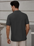 Leriya Fashion Solid Regular Fit Casual Old Money Polo T Shirt For Men