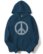 ADRO Men's Cotton Hooded Neck Hoodie (H-M-PE-SB-L_Steel Blue_L)