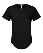 FWD Fashion Mens curved Hem Short Sleeve T-Shirt - WHITE - S(D0102H7KAR8)