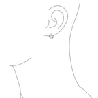 Unisex Biker Jewelry Small Halloween Skull Hoop Kpop Huggie Earrings For Men Women Teen Silver Tone Stainless Steel