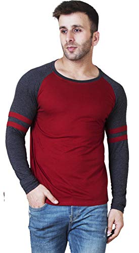 Veirdo Men's Full Sleeve Round Neck Cotton Regular Fit T-Shirt -