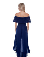 OFF SHOULDER HI/LO DRESS