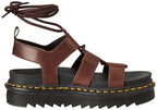 Dr. Martens Women's Nartilla Sandal, Dark Brown New Oily Illusion, 6