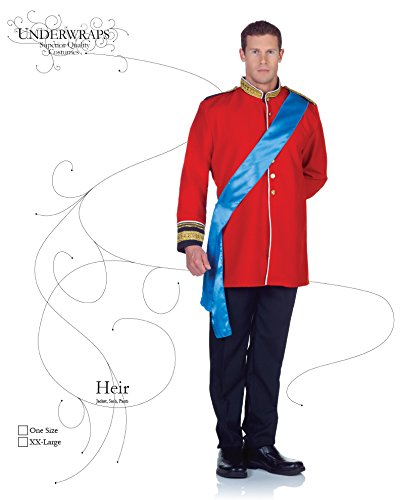 Underwraps Men's Plus-Size Heir, Red/ Blue/Black, XX-Large