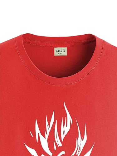 ADRO Tshirt for Men | Printed T Shirt for Men | 100% Cotton T-Shirt |Printed T Shirt | T-Shirts | RN24-GOK-RD-S Red