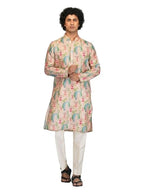 Lookmark MenS Cotton Blend Printed Long Kurta Suitable For All Indian Wedding, Occasions, And Festivals (Az-Lm-Og-Kurta 19-M) P