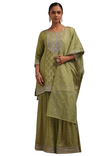 Soch Women Zari Woven Suit Set Zari