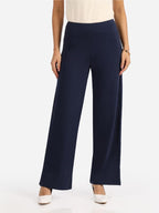 BlissClub AM:PM Cotton Wide Leg Pants - Lite,Tall Above 55, Cotton Pants, Wide Waistband, Slit at Hem, Side Pockets