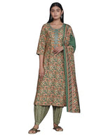 Libas WomenS Silk Blend Kurta Set (35387_Green