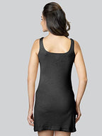Lyra WomenS Pure Cotton Stretchable Camisole/Kurti Slip With High Side Slits Black