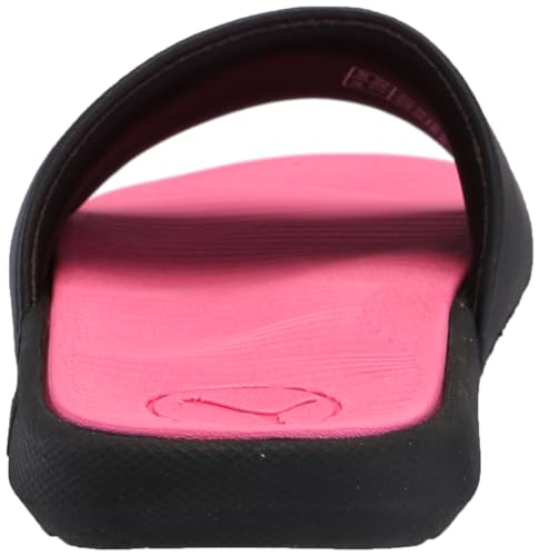 PUMA Cool Cat Sandal Slides Sandal Slides, Black White-Knockout Pink, 6 US Unisex Big Kid
