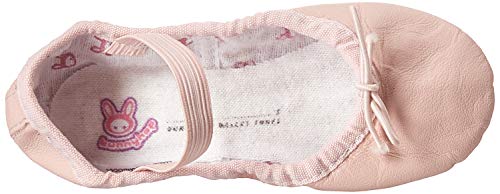 Bloch Dance Girl's Bunnyhop Full Sole Leather Ballet Slipper/Shoe, Pink, 8.5 Wide Little Kid