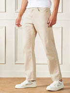 Dennis Lingo MenS Ecru Denim Mid Rise Relaxed Fit Jeans