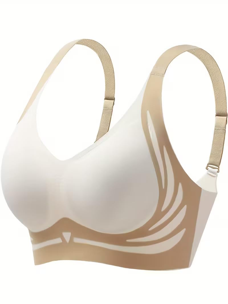 Shaperx WomenS NonRemovable Padded PushUp Bra Wireless Soft Stretch Comfort Bra (In, Alpha, 2Xl, 2Xl, C, 36, Regular, Plus Siz 36