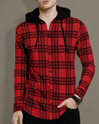 Noble Monk MenS Checkered Regular Fit Shirt (T599-Rdbl_Red-Black