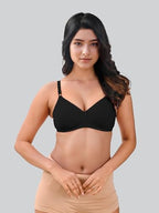 Lux Venus Full Coverage Paded Bra Black