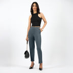 Blissclub Womens Straight Pants (Ultimatestraight_Graphite_Gowri Grey