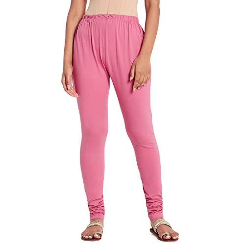 Fabindia Women Blend Drawstring Churidar Cotton_L Pink
