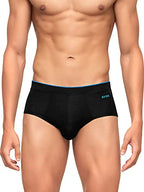 Xyxx MenS Underwear Uno Intellisoft Antimicrobial Micro Modal Brief Pack Of 5 (Dress Blue ; Coral Grey ; Black ; Heather Grey ;