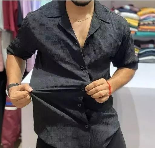 Varni Fashion MenS Popcorn Shirt Classic Fit, Half Sleeve, Regular Collar And Standard Length | Shirt For Men