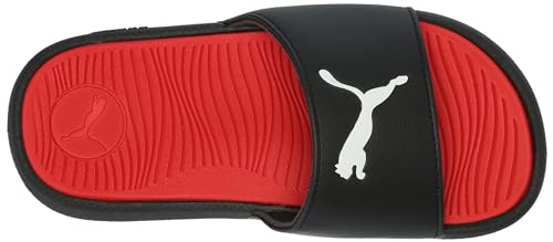 PUMA Cool Cat Sandal Slides Sandal Slides, Black White-for All Time Red, 6 US Unisex Big Kid