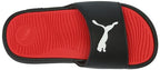 PUMA Cool Cat Sandal Slides Sandal Slides, Black White-for All Time Red, 6 US Unisex Big Kid