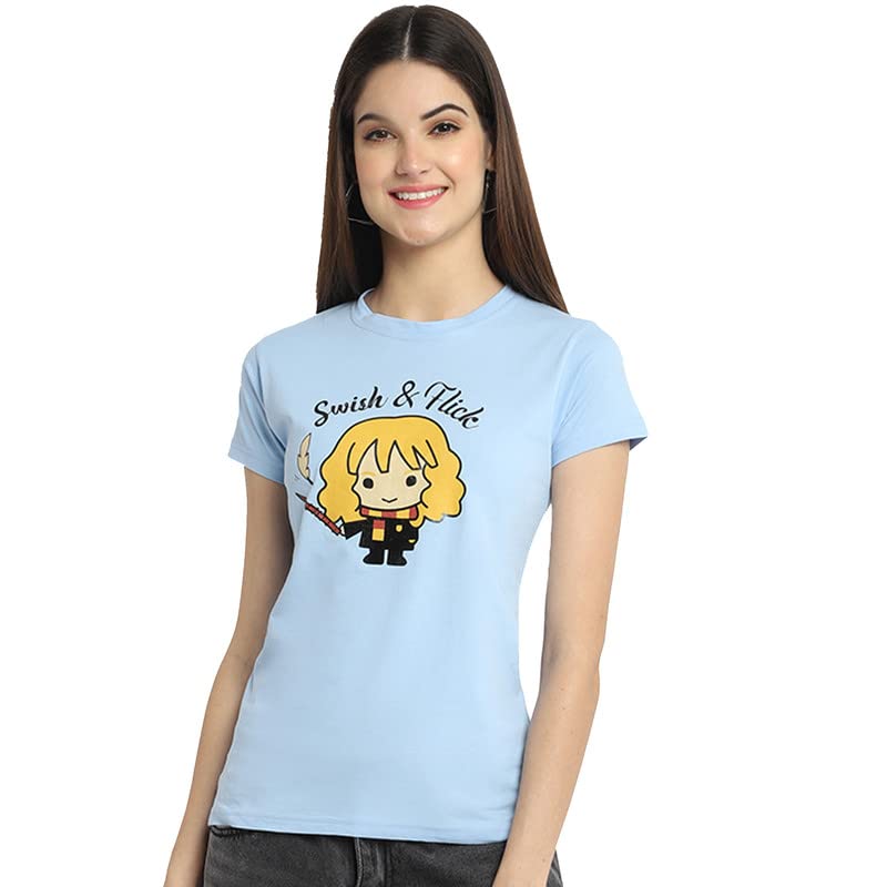 Preneum Womens Cotton Regular Fit Latest Graphic Stylish Printed Short Sleeves Casual T-Shirt || Latest Style (Pack 4), Blue &