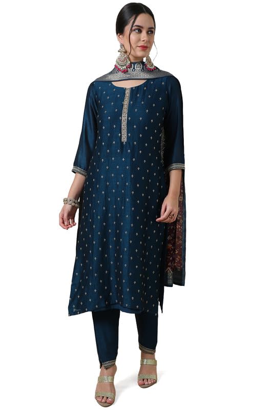 Soch Women Silk Blend Zardosi Detailed Suit Set