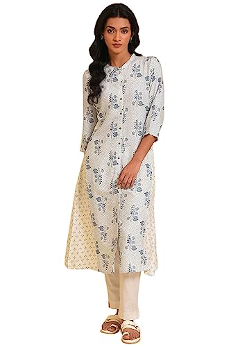 W For Woman Women'S Rayon Regular Kurta (23Few19268-120854_Ecru