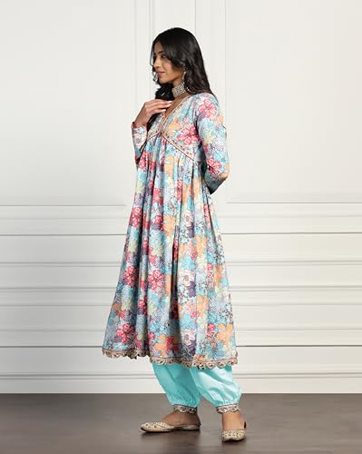 Tadkee Women Cotton Blend Printed Kurta With Pant
