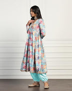 Tadkee Women Cotton Blend Printed Kurta With Pant