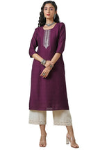 Soch Women'S Viscose Blend Regular Kurta (Ewa4Ku60782A_Wine