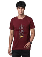 ADRO Mens Graphic Printed 100% Cotton T-Shirt - Regular Fit, Printed T-Shirts for Men (RN24-FTR-MR_Maroon_S)