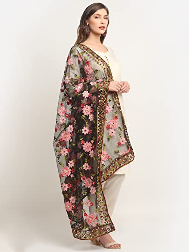 Shasmi WomenS Heavy Net Embroidered Fancy Phulkari Work Dupatta For Women