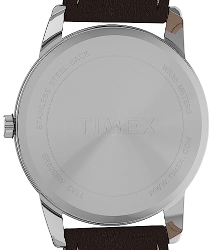 Timex Men's Easy Reader 35mm Watch - Black Strap Blue Dial Silver-Tone Case
