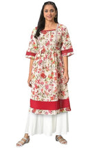 Aurelia WomenS Natural Floral Printed Rayon A-Line Kurta And Palazzo Set (Onvas13871-506463-Xxl)