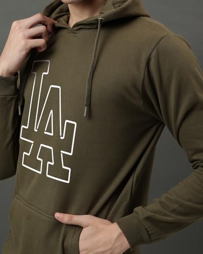 ADRO Cotton Sweatshirt for Men | Mens Hooded Hoodie | Olive