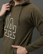 ADRO Cotton Sweatshirt for Men | Mens Hooded Hoodie | Olive