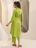 Libas Womens Printed Viscose Straight Kurta With Trousers