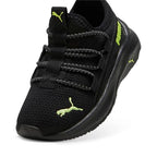 PUMA Softride ONE4ALL Slip ON Sneaker, Black-Lime Pow-Cool Dark Gray, 10.5 US Unisex Little Kid