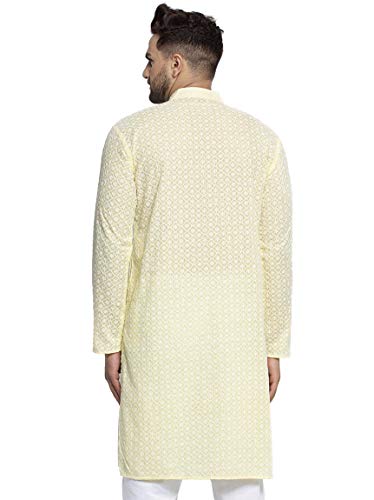 Jompers MenS Embroidered Pure Cotton Kurta