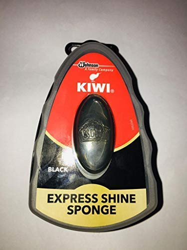 Kiwi Express Shoe Shine Sponge, 0.2 fl oz, Black (Pack Of 2)