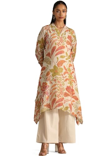 Soch Women Linen Botanical Print Kurta Set