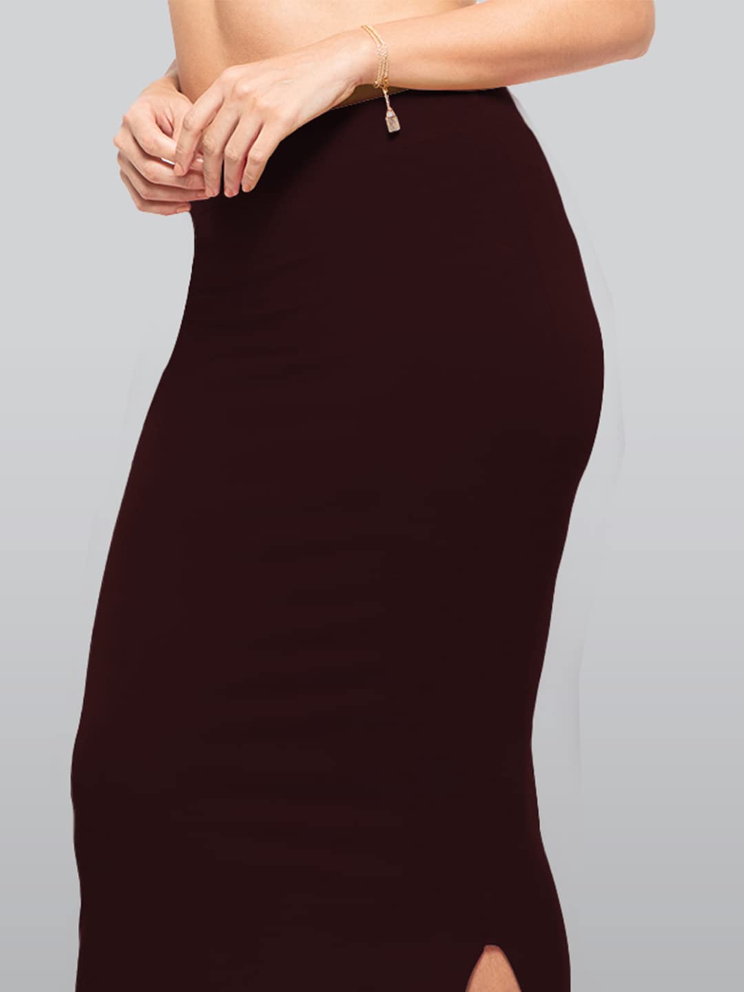 Lyra Lycra Saree Shapewear Petticoat for Womens Sarees Deep Maroon