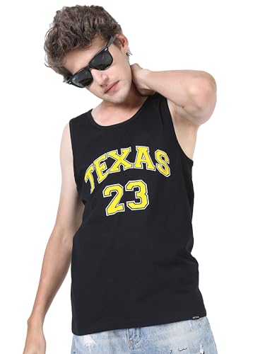 Ketch Mens Sleeveless Slim Fit T-Shirt Black