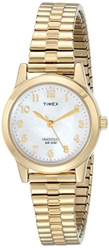 Timex Womens T2M827 Essex Avenue Gold-Tone Stainless Steel Expansion Band Watch