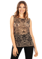 EGI Exclusive Merino Wool Blend Tank Top with Tulle. Proudly Made in Italy.