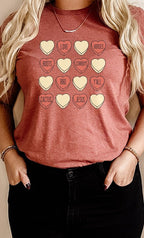 Cowboy Candy Heart Valentine Graphic Tee T-Shirt
